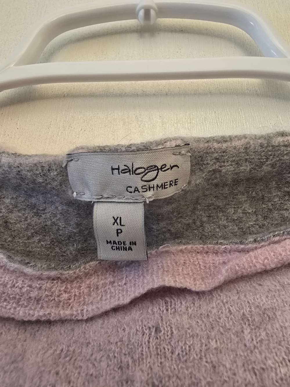 Halogen Pink and Gray Cashmere Blend Sweater - Picture 2 of 2